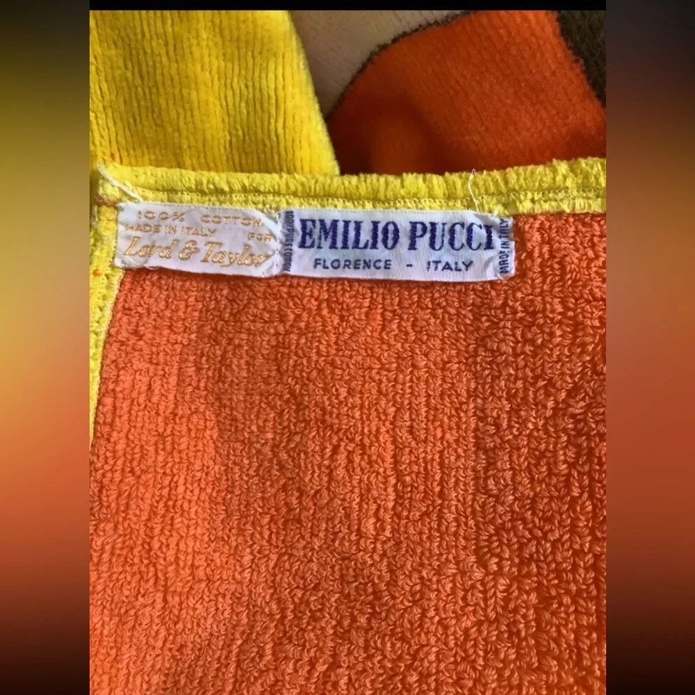 Emilio Pucci Orange and Yellow Towel‎
